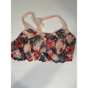Victoria's Secret Floral PinkLace Bralette Unlined Size Medium